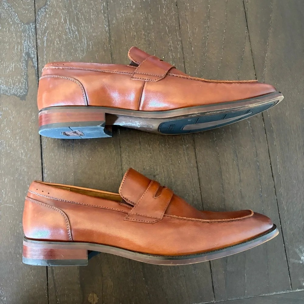 Florsheim Sorrento Moc‎ Toe Penny Loafers Cognac Size 9